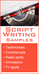 freelance script writer animated videos screenplays commercials whiteboards video scribing